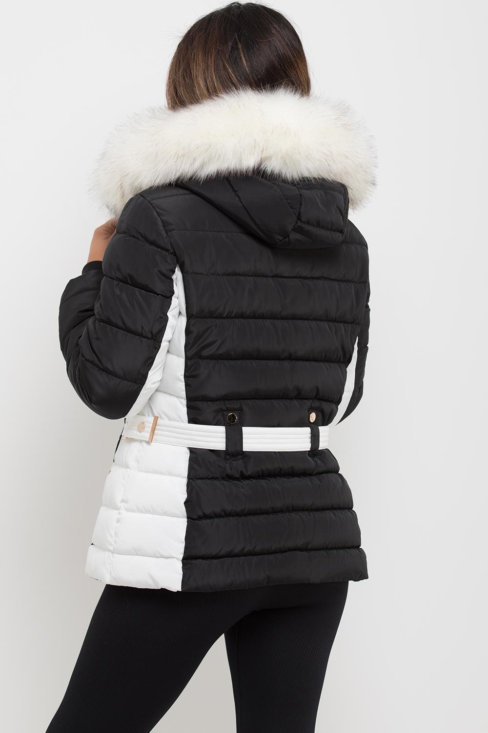 Nayelis | Women’s padded puffer jacket with detachable faux fur hood