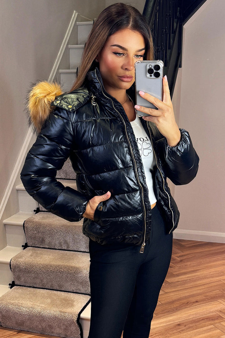 Emmy | Women’s faux fur hood padded puffer jacket