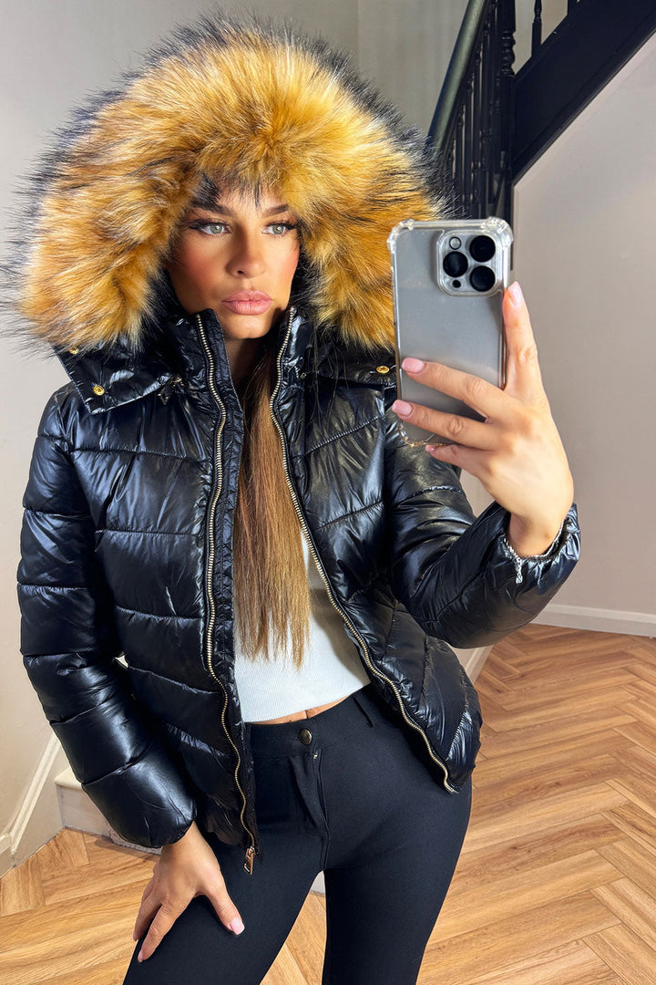 Emmy | Women’s faux fur hood padded puffer jacket