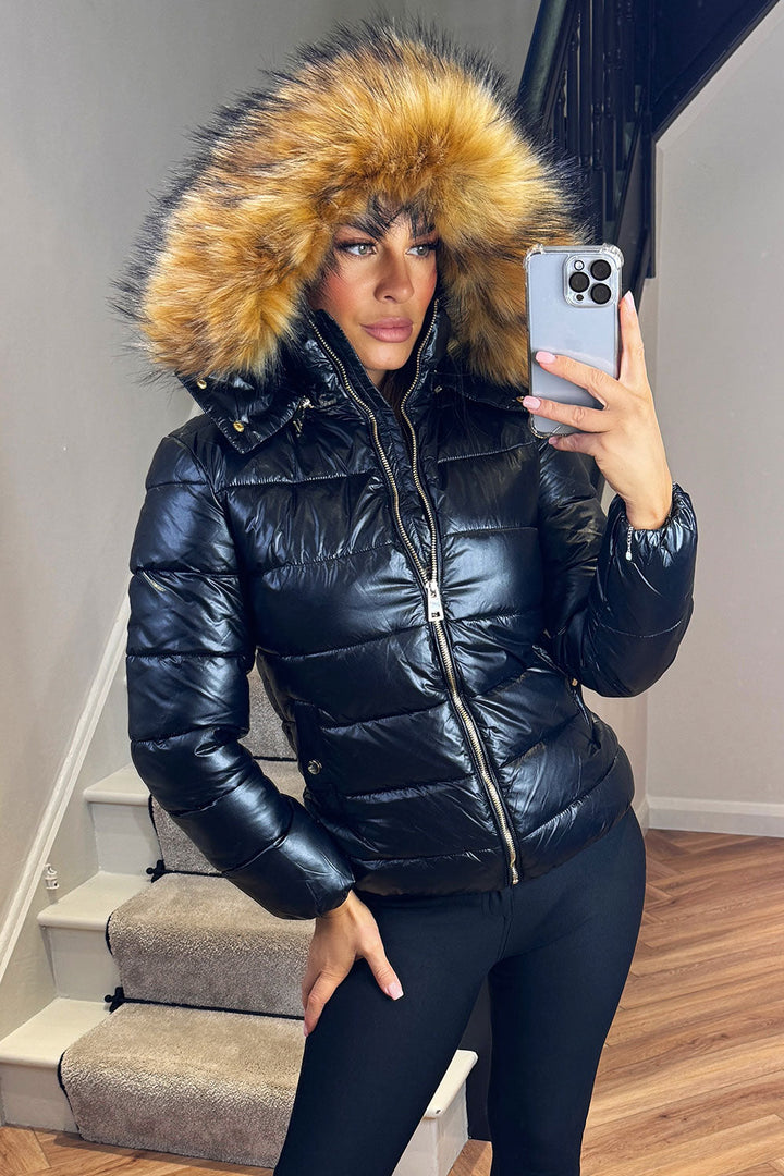 Emmy | Women’s faux fur hood padded puffer jacket