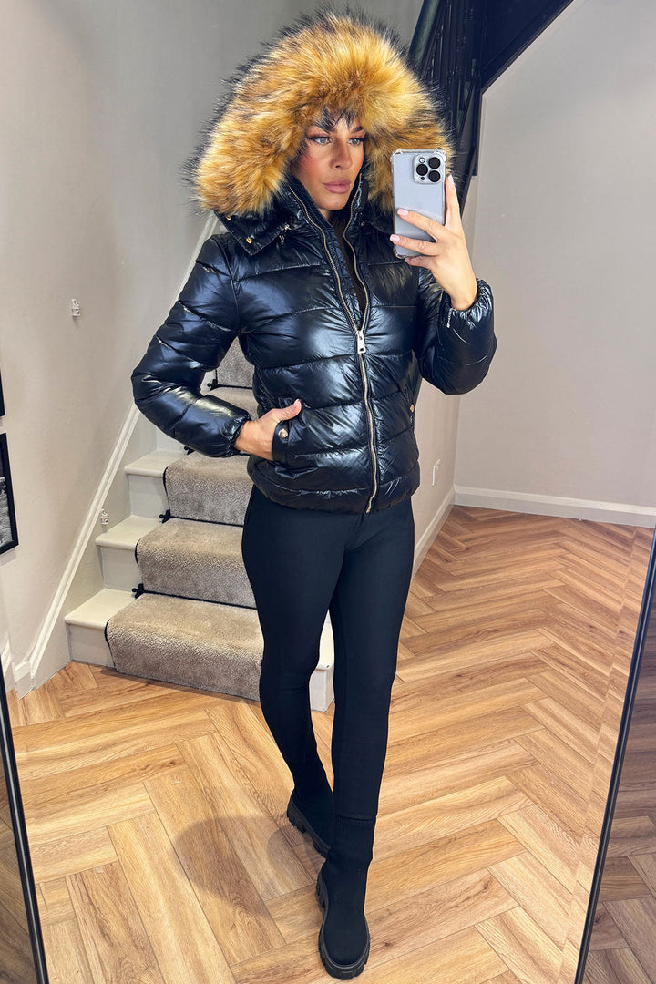 Emmy | Women’s faux fur hood padded puffer jacket