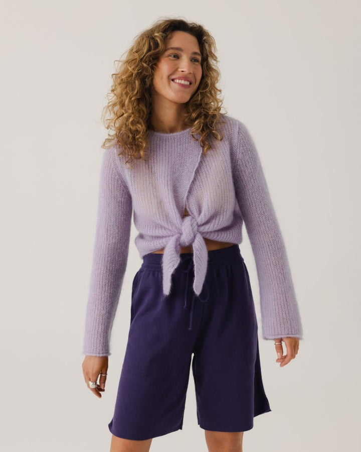 Sasha | Women’s mohair-blend tie-front cropped cardigan