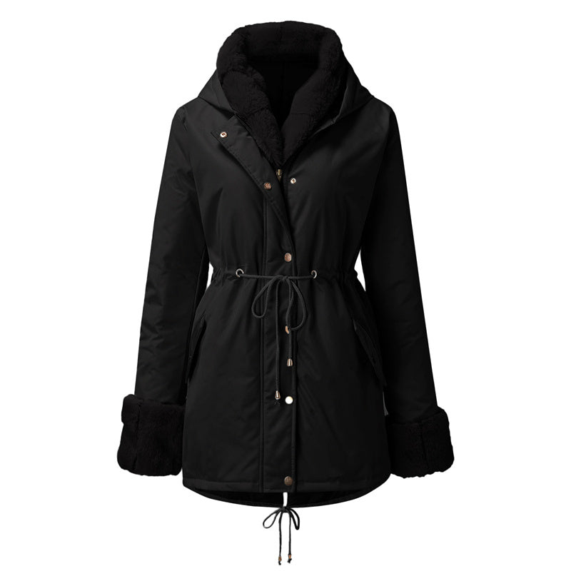 Vaysa | Women’s adjustable parka jacket with a removable trim and insulated seasonal structure