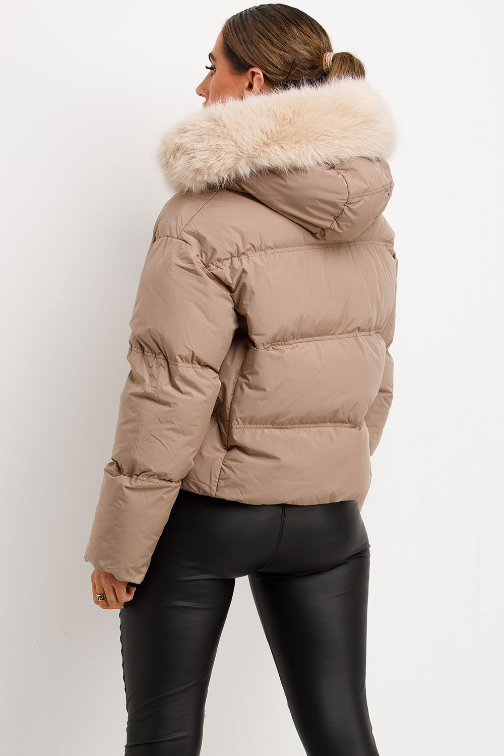 Zephy | Women’s puffer jacket with faux fur hood