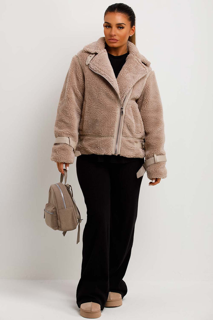 Auriel | Women’s teddy aviator jacket