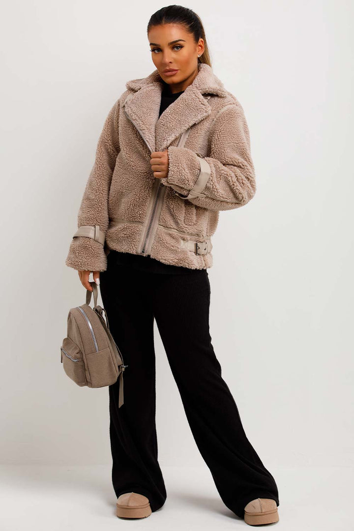 Auriel | Women’s teddy aviator jacket