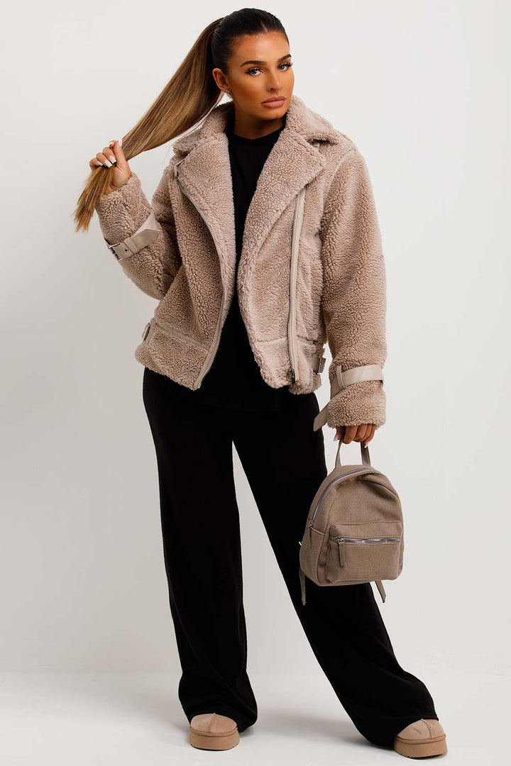 Auriel | Women’s teddy aviator jacket