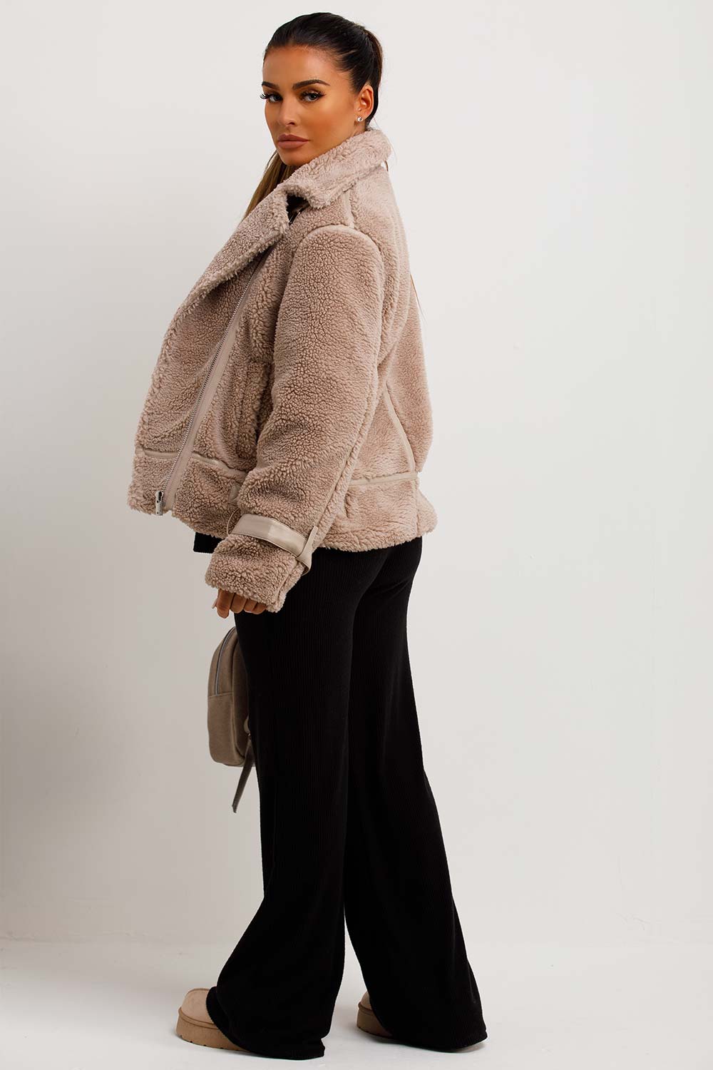 Auriel | Women’s teddy aviator jacket
