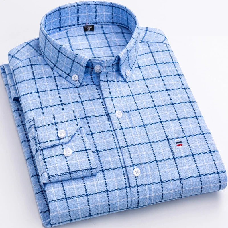Ames | Men's checkered shirt with classic collar