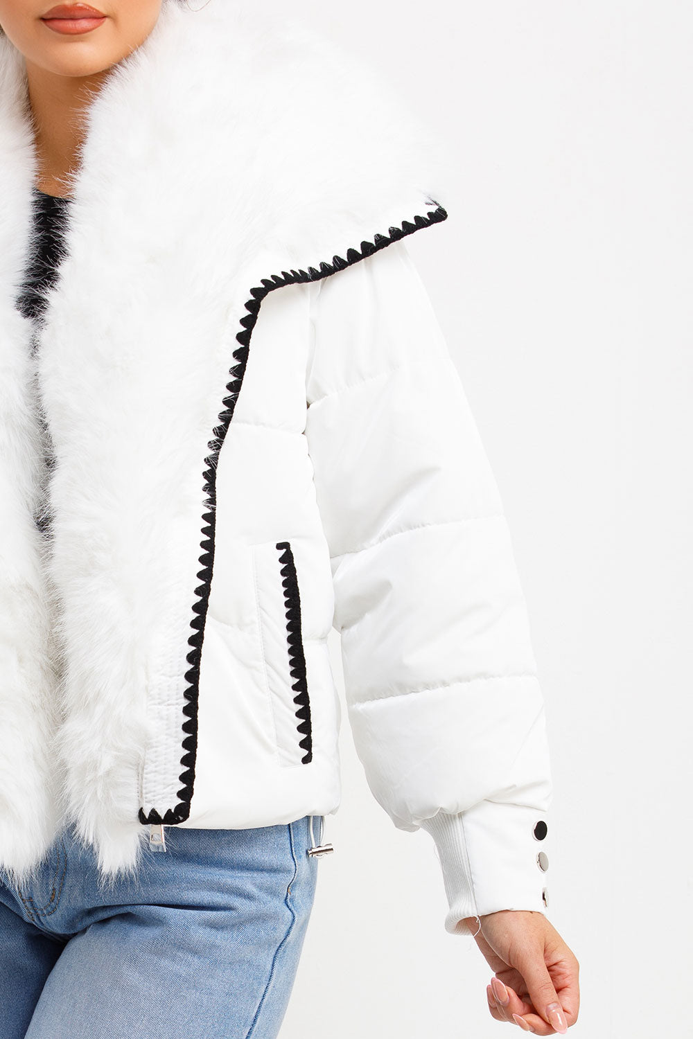 Lyrielle | Women’s faux fur collar and trim puffer jacket