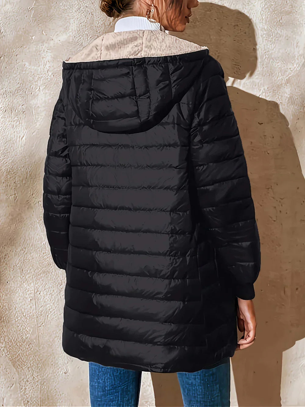 Jessie | Women’s quilted mid-length hooded jacket